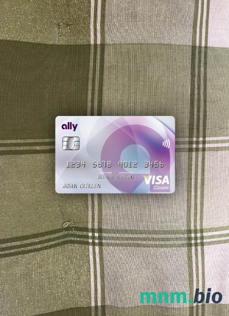 USA Ally bank visa classic card wygląd fotograficzny skan PSD + zdjęcie